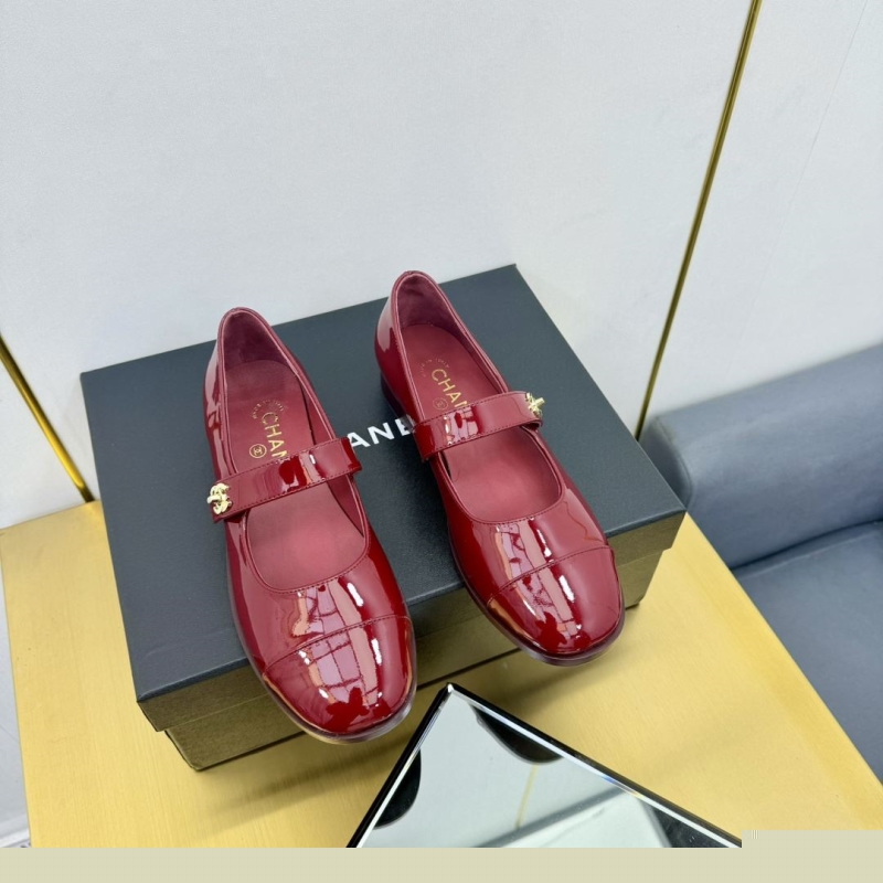 Ch*el leather shoes